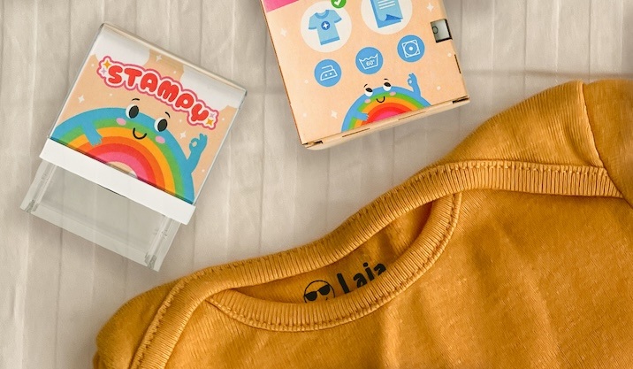 Stick-on labels for clothes