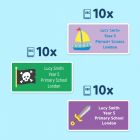 Book and Notebook Pack - 30 customisable name labels