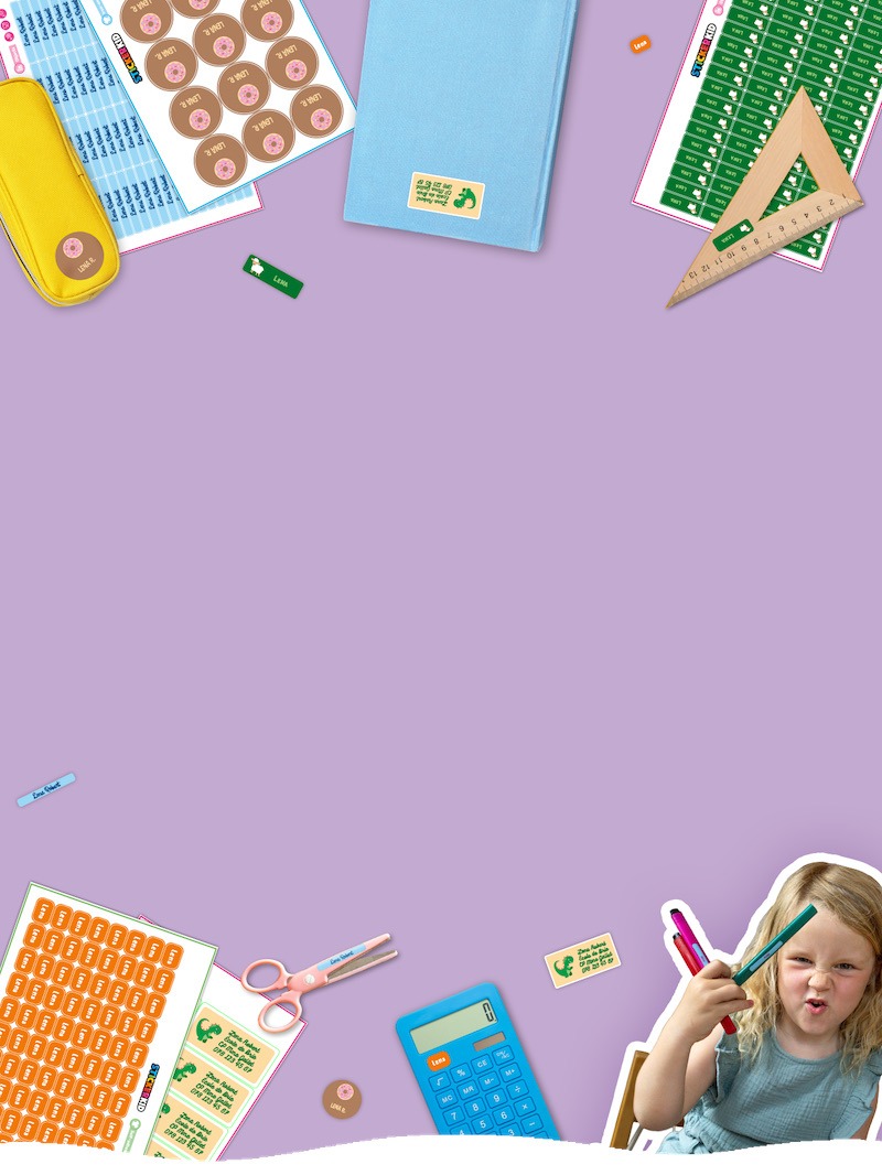 Custom Name Labels - 30 Pack Kids Labels | Waterproof School & Daycare Tags